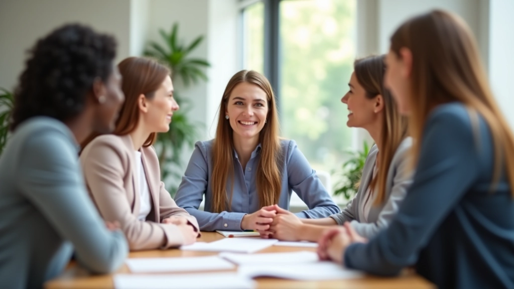 Persone che discutono valori personali intorno a un tavolo